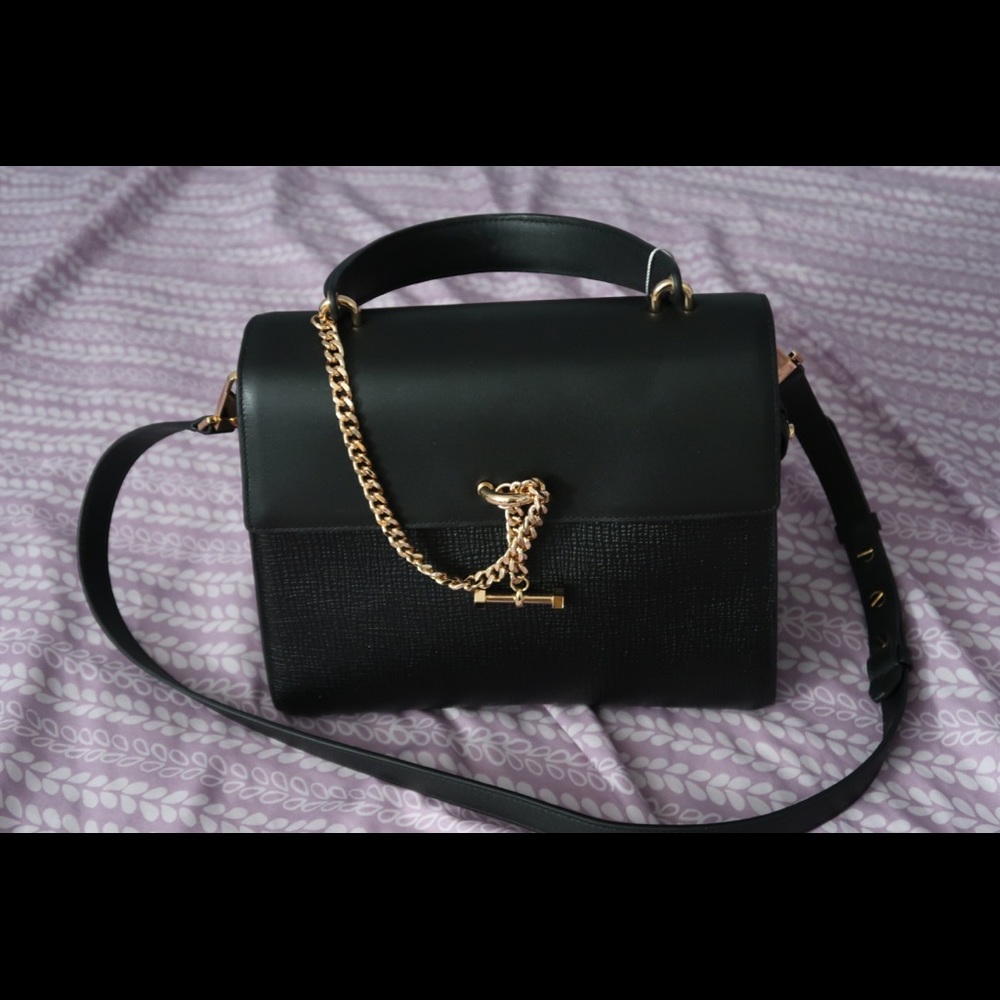 luana paley satchel black authentic Leather